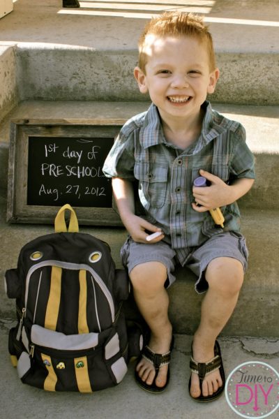 First Day of School Photo & Chalkboard Prop