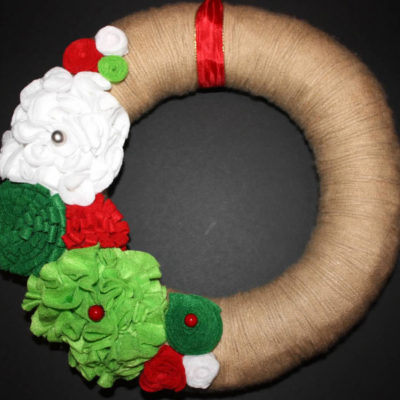 12 Days of Homemade Holiday Gifts Day 3 – Felt Flower Wreaths by Carina