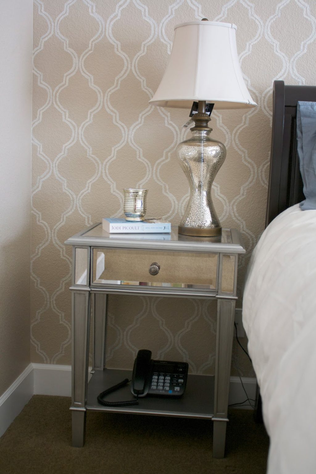 Pier 1 store mirrored nightstand