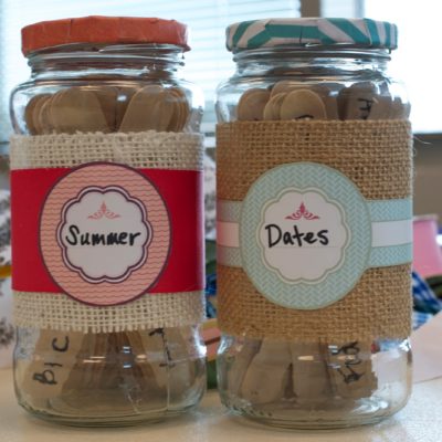 MOPS Craft – Summer fun and date night ideas jars