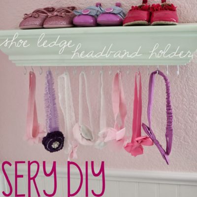 Nursery DIY: Shoe Ledge Headband Holder