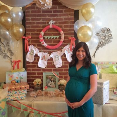 Coral, Mint, and Gold Baby Shower