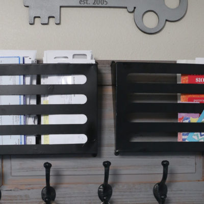 Entryway Hooks and Caddy Makeover