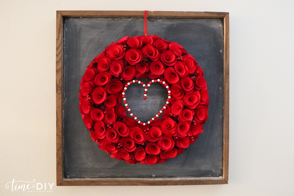 Rose heart wreath