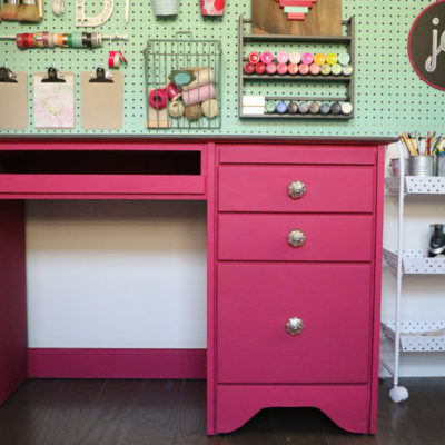 Pink Desk Makeover