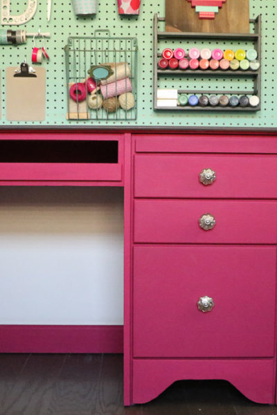 Pink Desk Makeover