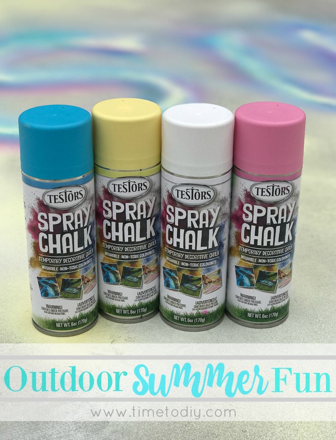 Outdoor Spray Chalk Painting - Pretty Healthy House