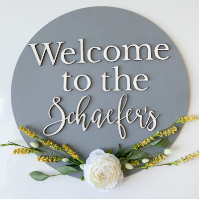 CraftCuts Personalized Welcome Sign